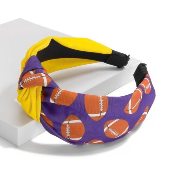LSU Accessories - LSU Gameday Football Fabric Top Knot College Yellow Purple Brand NEW Go Tigers